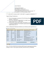 Setup Maintenance Optimizer