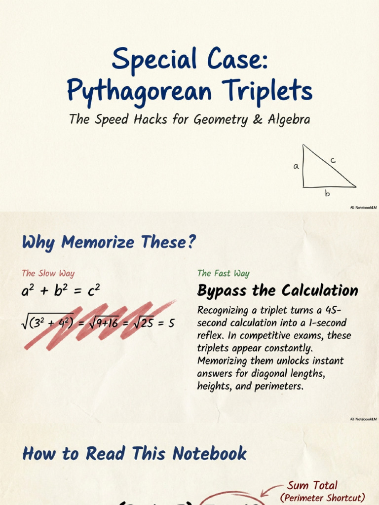 Pythagorean Speed Notes | PDF