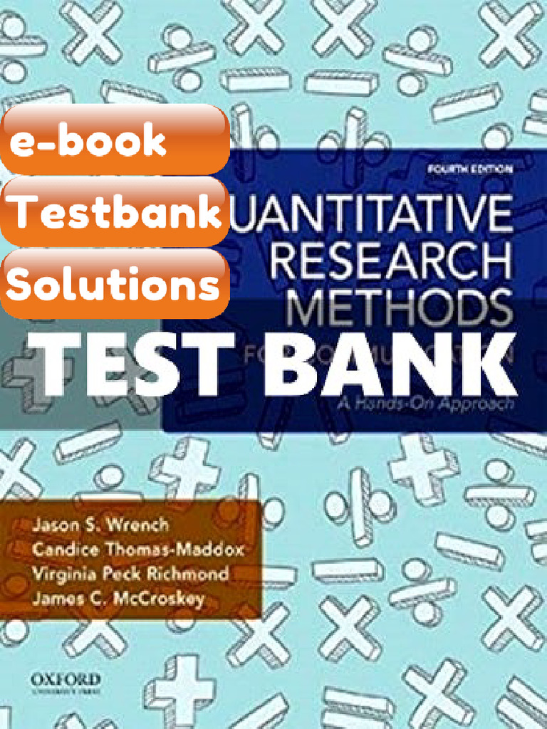Testbank for Quantitative Research Methods for Communication 4 Ed ...