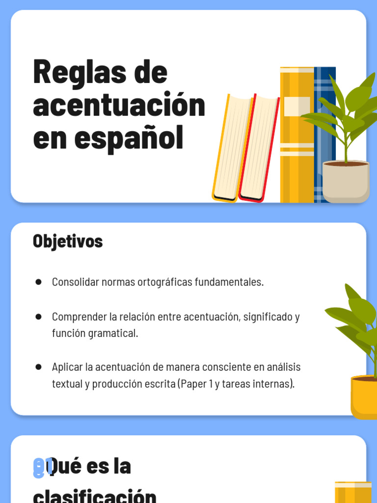 Ib Español A - Reglas de Acentuación - Google Slides | PDF | Voz humana ...