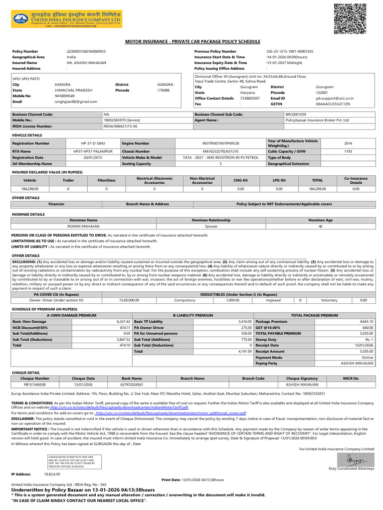 1035372704 | PDF | Insurance | Cheque