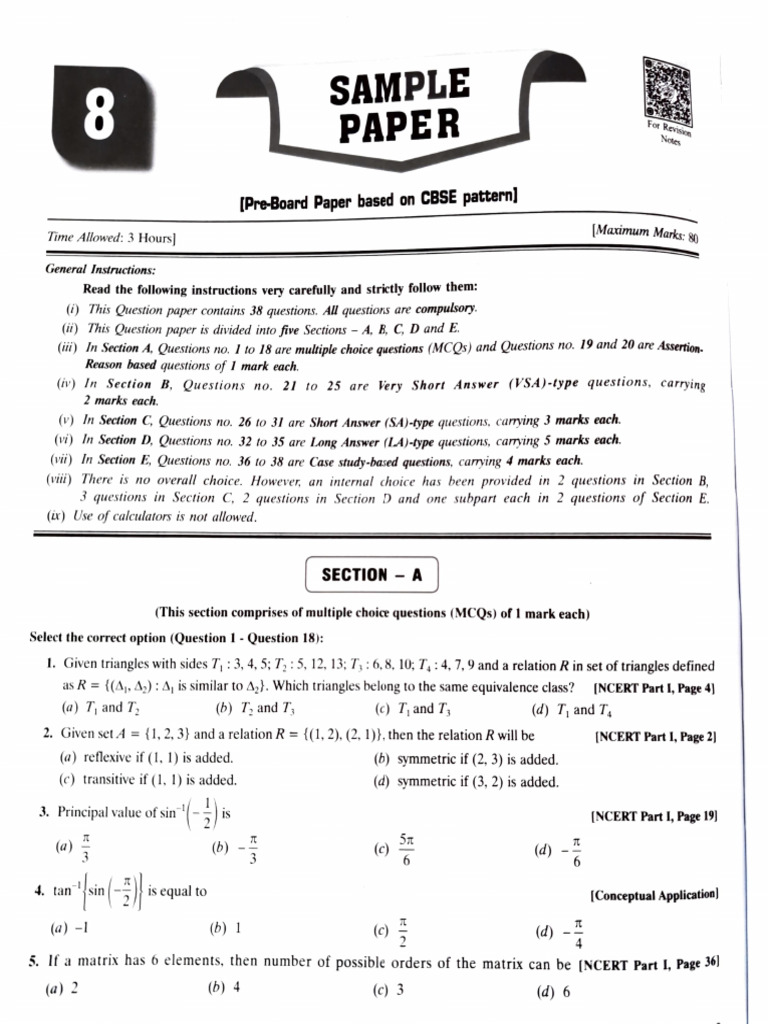 sq mat 8 | PDF | Multiple Choice | Mathematics