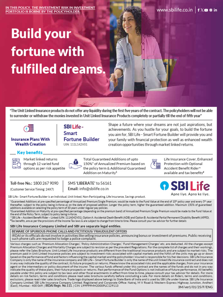 Smart Fortune Builder_Flier | PDF | Insurance | Life Insurance