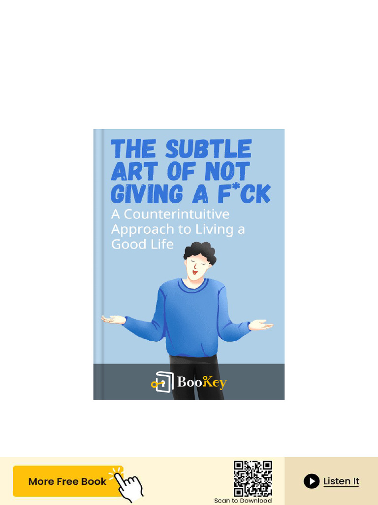 The Subtle Art of Not Giving A F - CK PDF | PDF | Happiness | Self Esteem