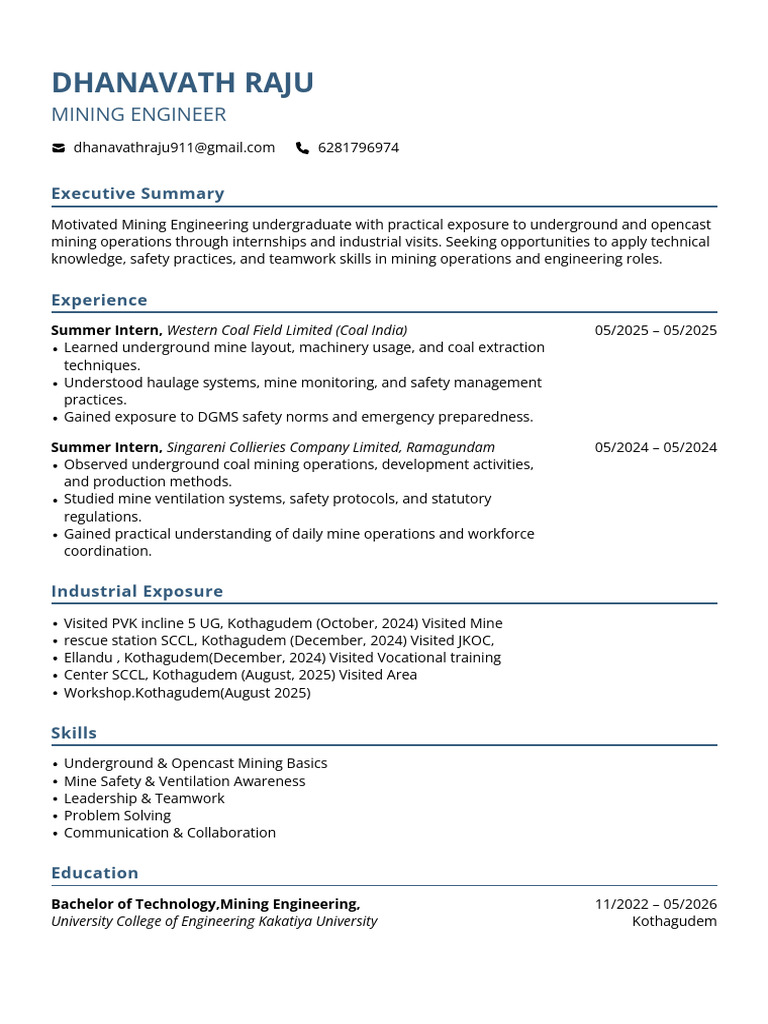 Dhanavath Raju Resume | PDF