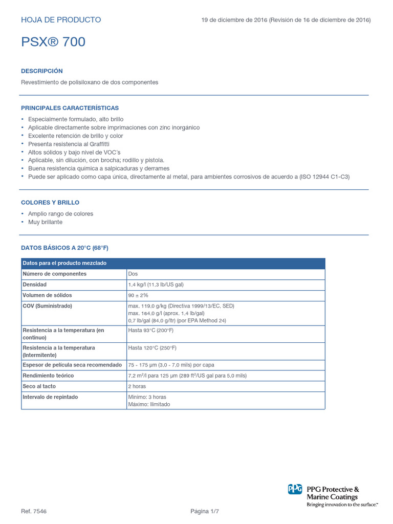 PSX 700 | PDF | Acero | Humedad
