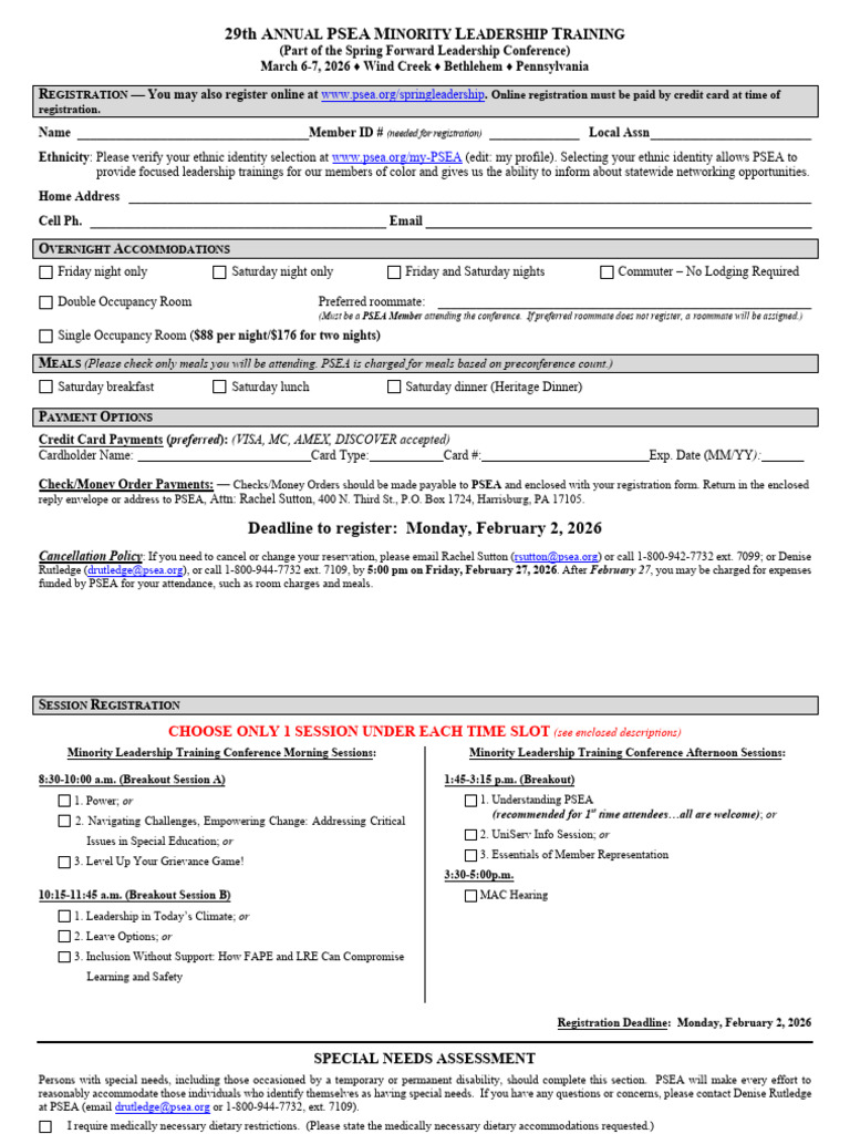 5-2026 Draft MLT Registration Form-Participantv2 | PDF