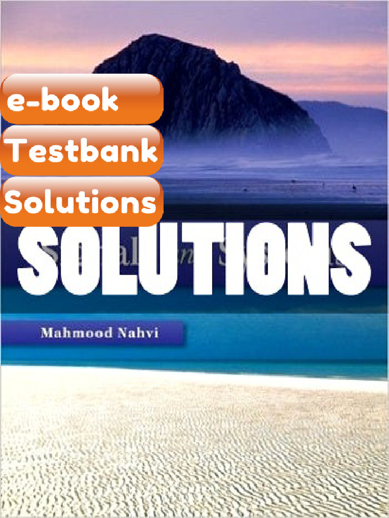 Testbank for Signals and Systems 1 Ed Mahmood Nahvi | PDF