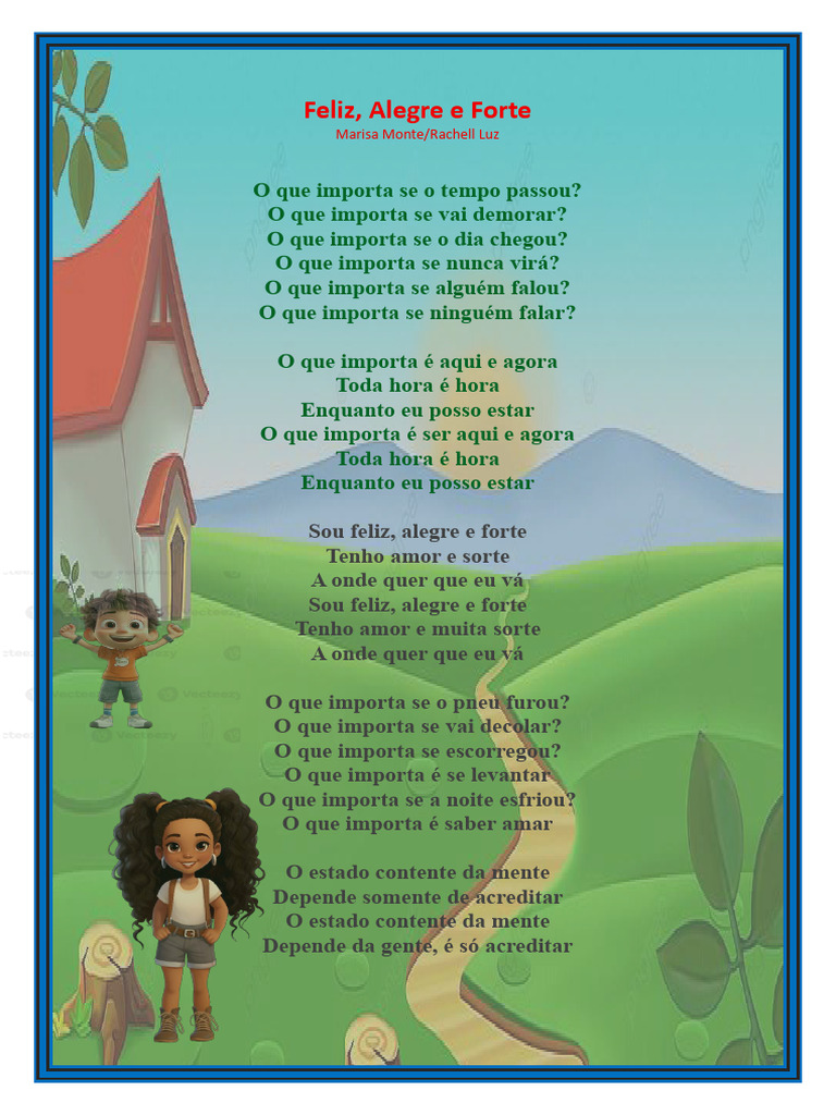 Letra Feliz Alegre e Forte | PDF