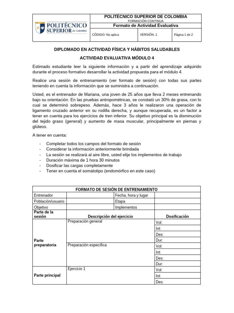 Actividad Evaluativa Módulo 4 AFHS | PDF