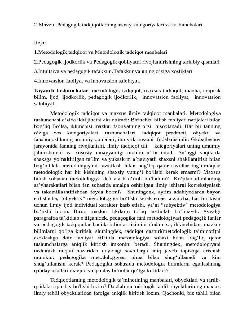 2-ma'ruza (1) | PDF