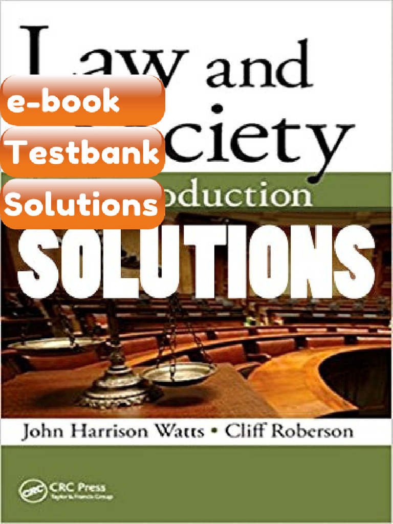 Testbank For Solutions Law and Society An Introduction 1 Ed Watts | PDF ...