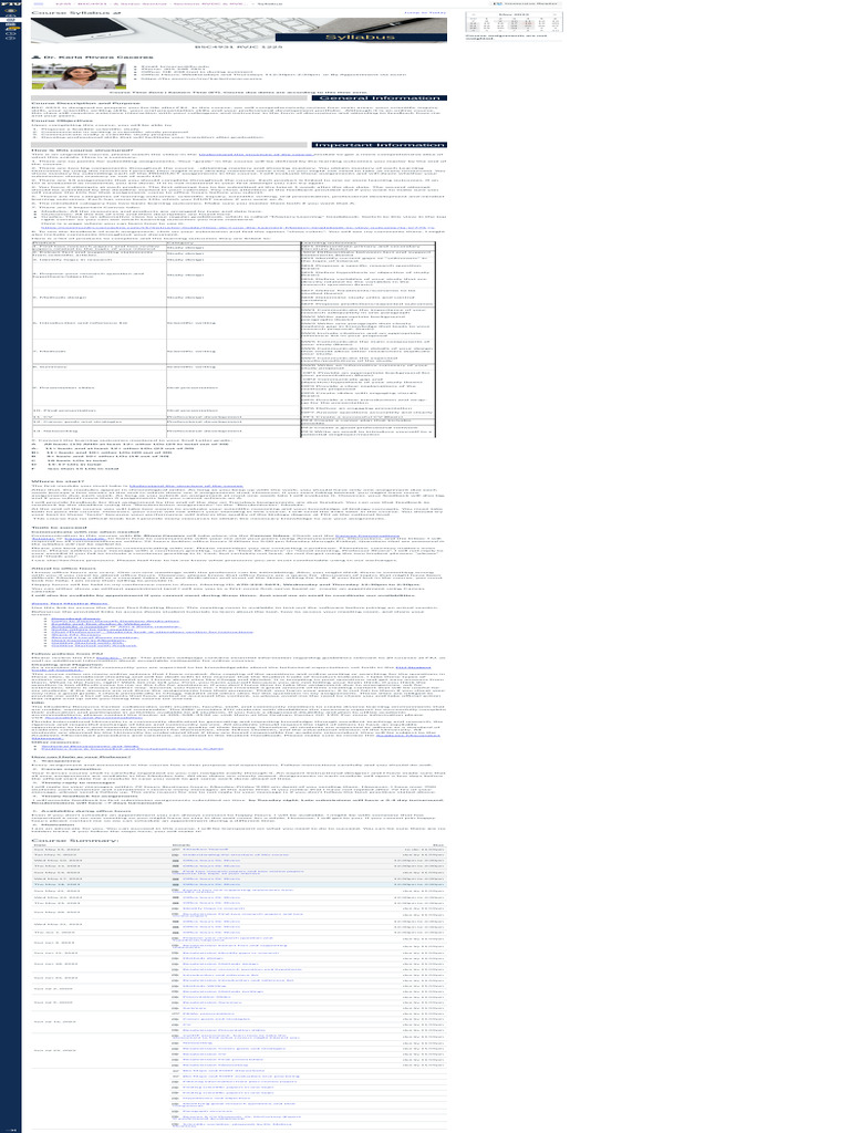 Syllabus For Bsc4931 RVDC Rvec 1235 | PDF | Cognition