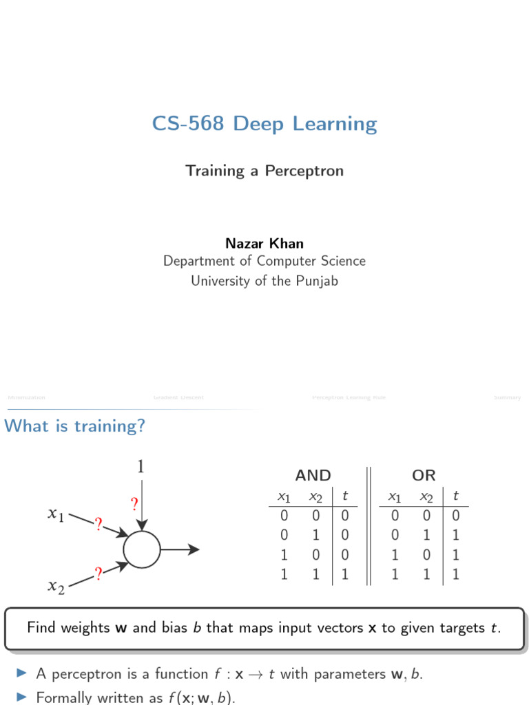 Perceptron Training | PDF | Deep Learning | Algorithms