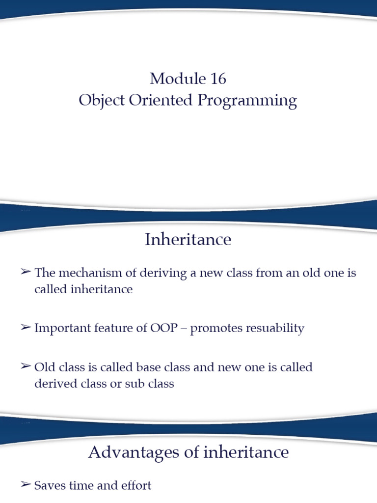 Oops Mod16 | PDF | Inheritance (Object Oriented Programming) | Computer ...