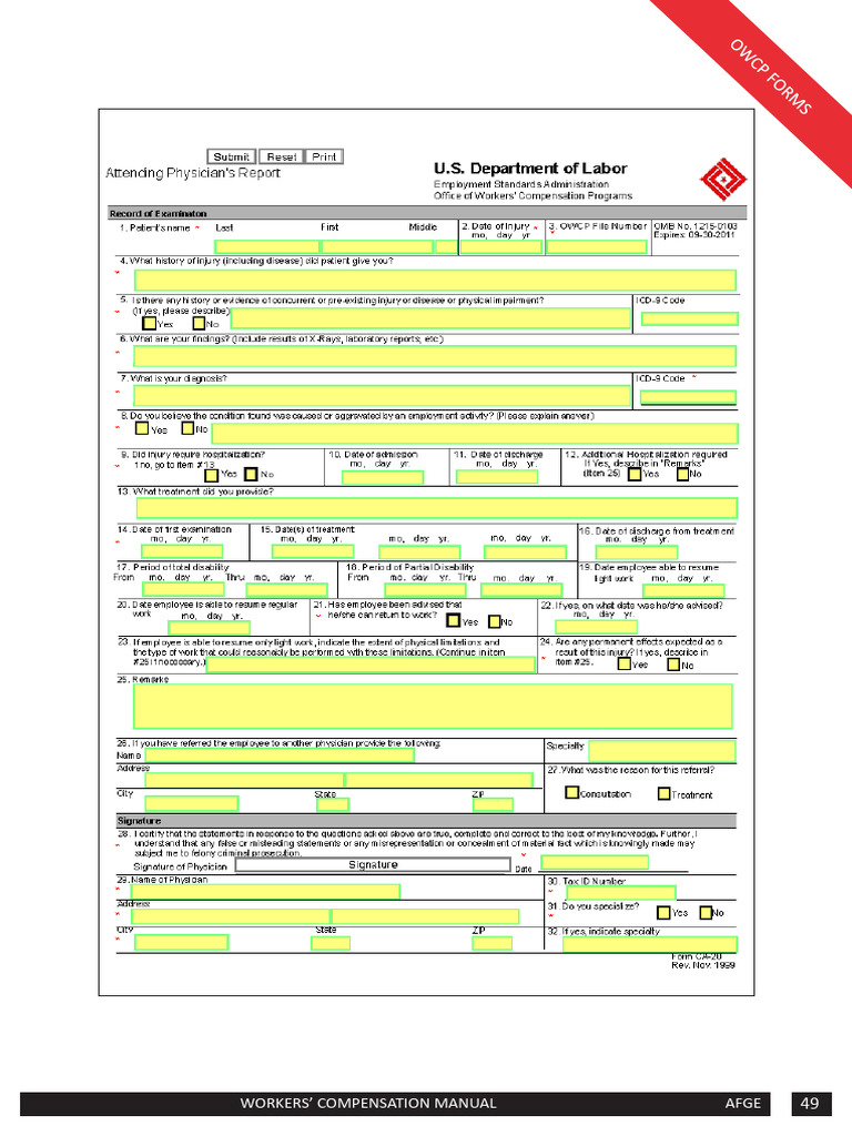 Workers Comp Manual Representation | PDF