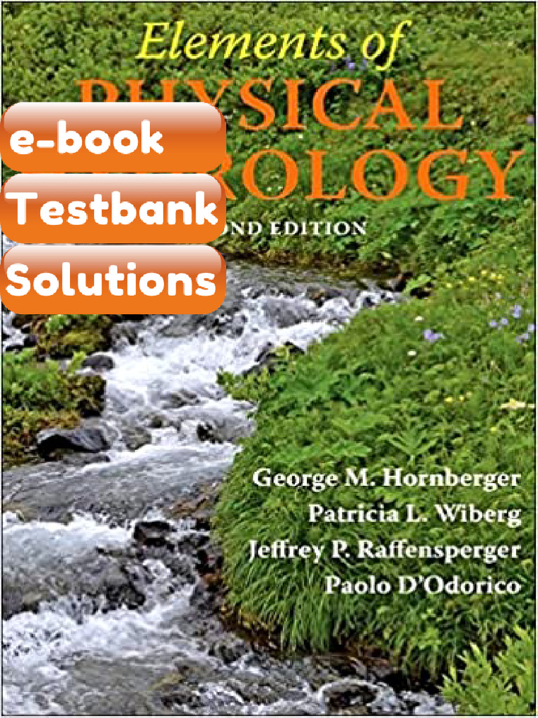 Testbank Elements of Physical Hydrology by George M Hornberger Download ...