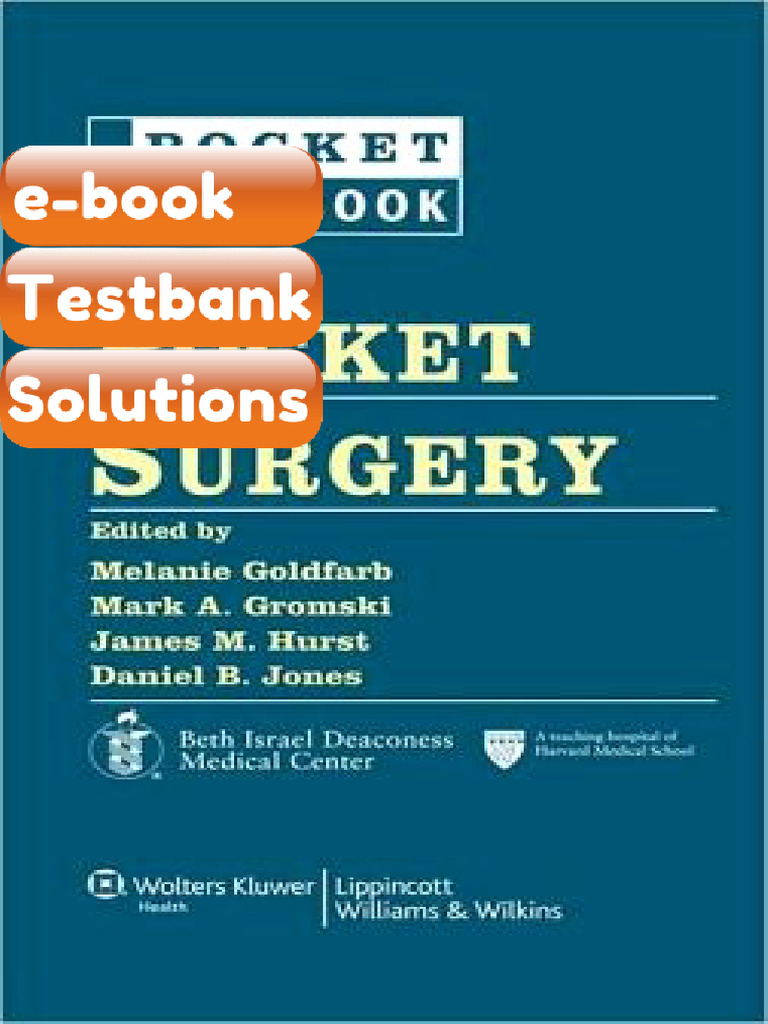 Pocket Surgery Pocket Notebook Testbank & E-book | PDF | Subscription ...