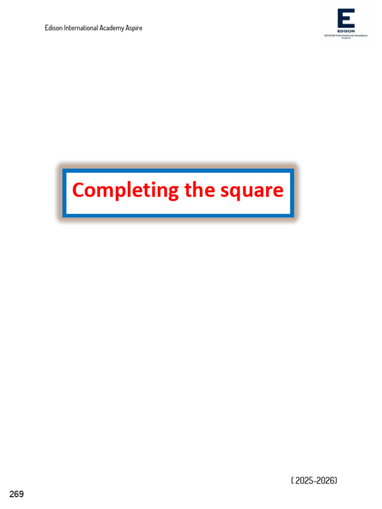 Completing The Square Booklet Copy - 07012026 - 133905 - 260108 ...