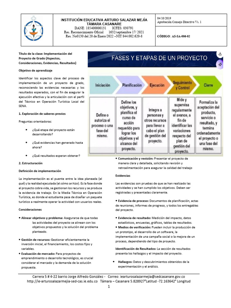 Fases y Etapas de Un Proyecto 23 | PDF | Planificación