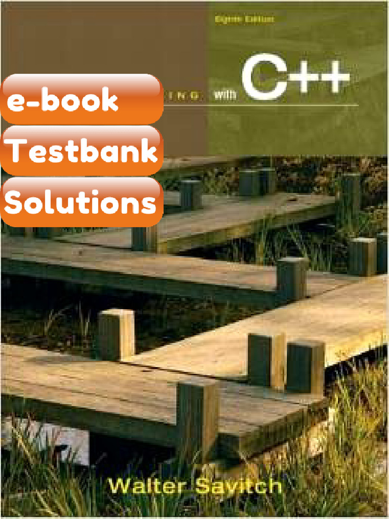 Problem Solving With C 8th Edition Walter Savitch Testbank & E-book ...