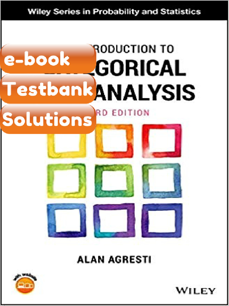 Testbank An Introduction To Categorical Data Analysis by Alan Agresti ...