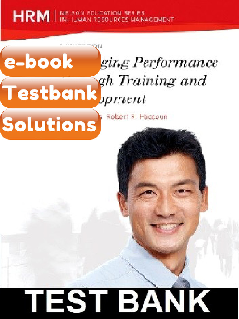 Managing Performance Through Training and Development 6th Edition ...