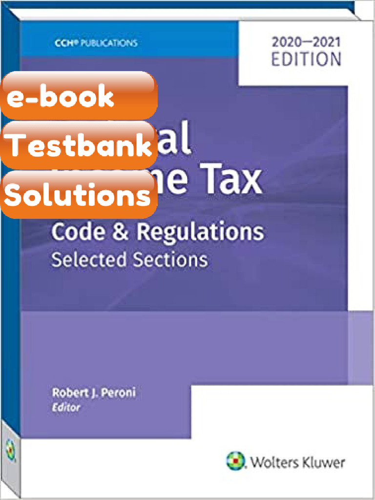 Testbank Federal Income Tax Code and Regulations Selected Sections ...