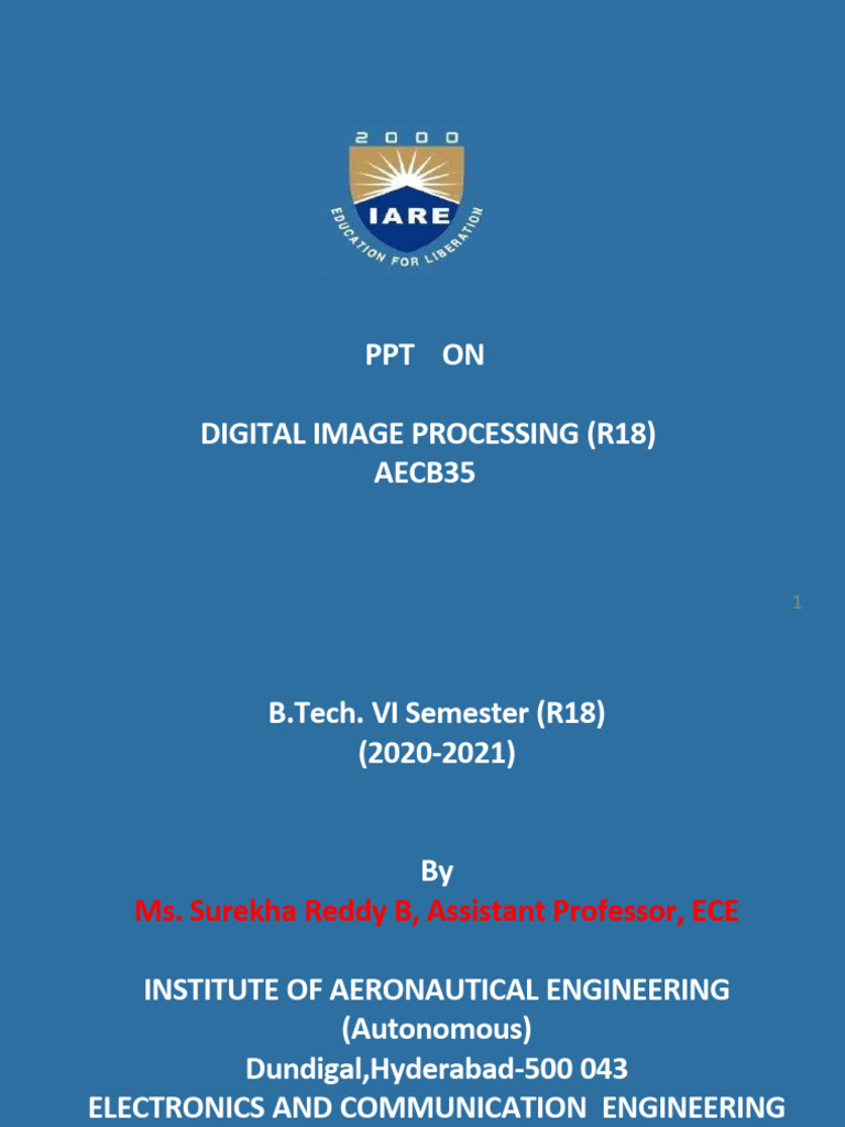 Unit 2 - Image Enhancement - DIP | PDF | Filter (Signal Processing ...