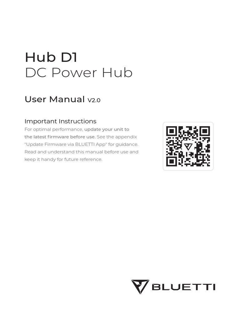 Hub D1 User Manual v2.0 en-FR | PDF | Safety | Electromagnetic Interference