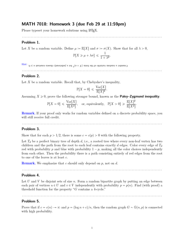 Math 7018 Pset3 | PDF | Discrete Mathematics | Mathematical Relations