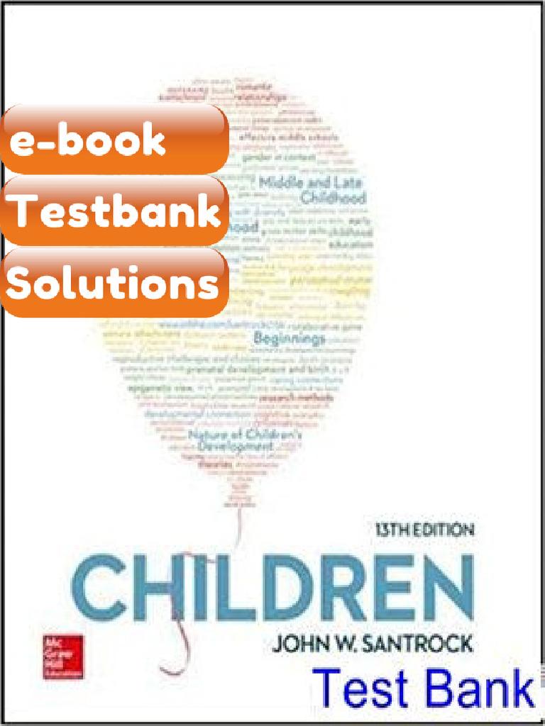 Children 13th Edition Santrock Testbank & E-book | PDF | Subscription ...