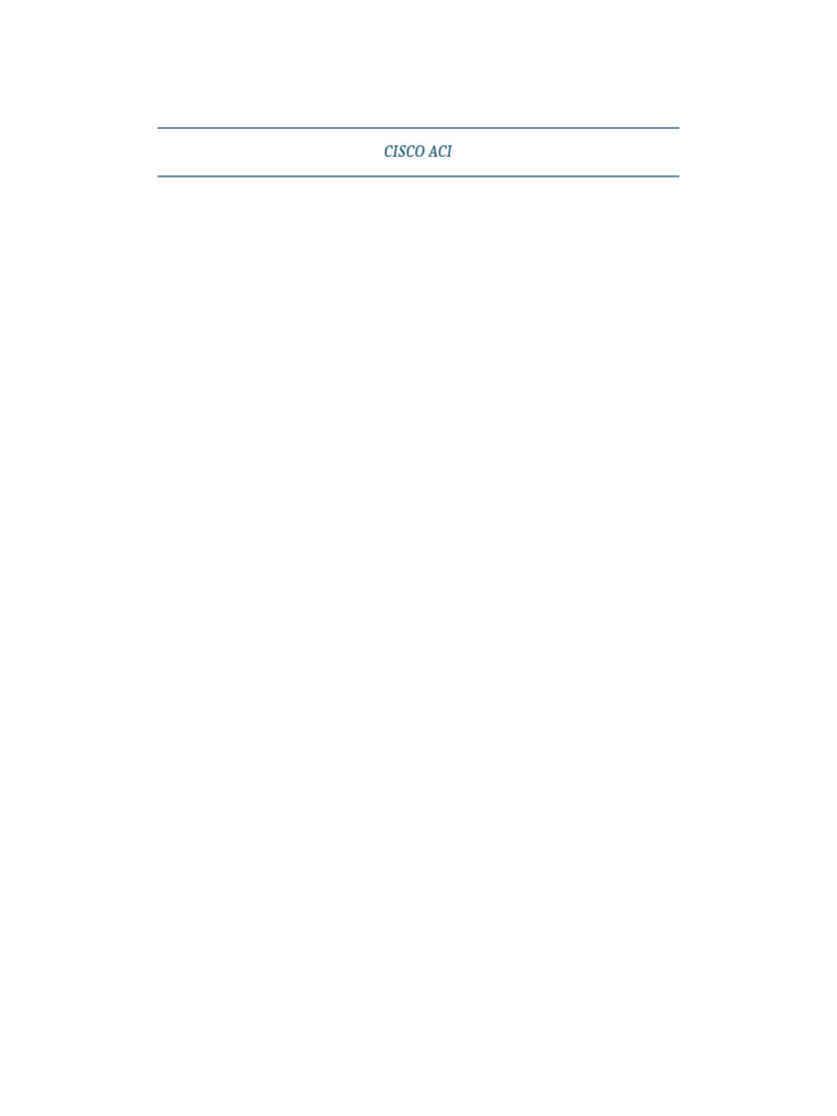 Cisco Aci | PDF | I Pv6 | Computer Network