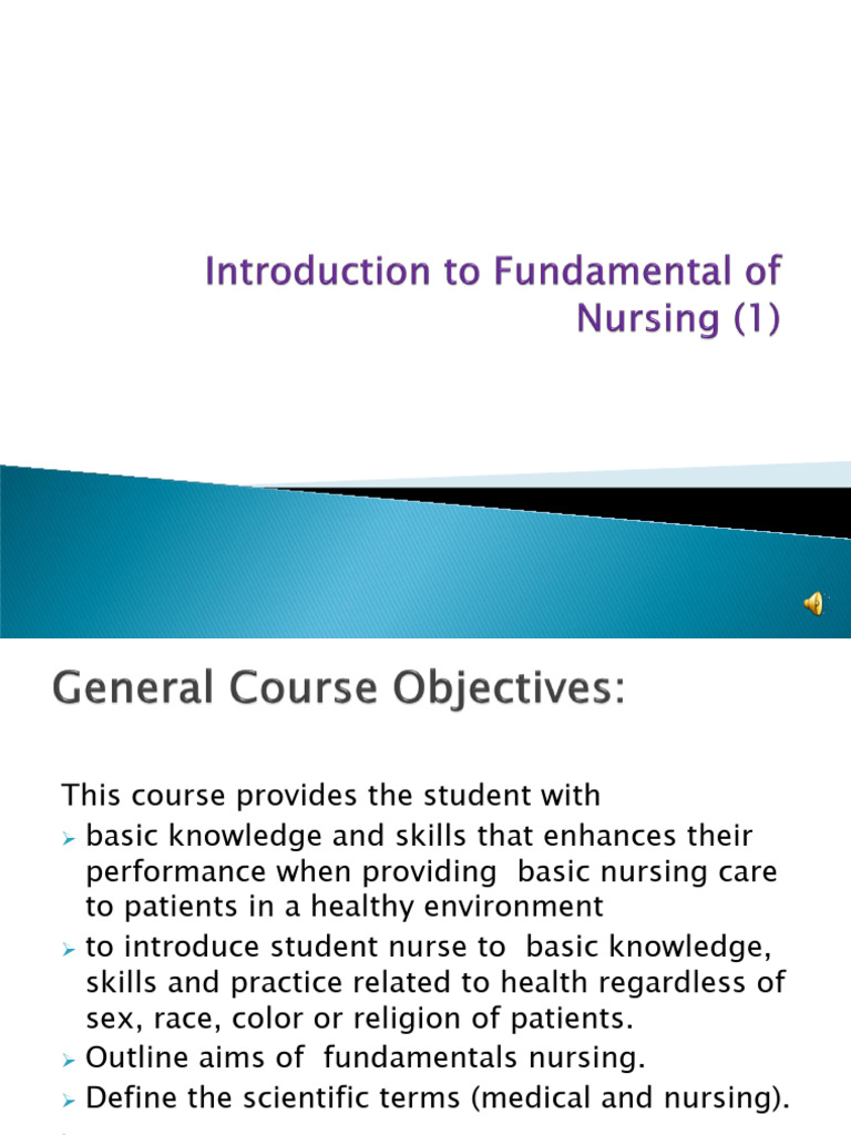 Lecture 1 Introduction To Basic 1 | PDF | Nursing | Health Care