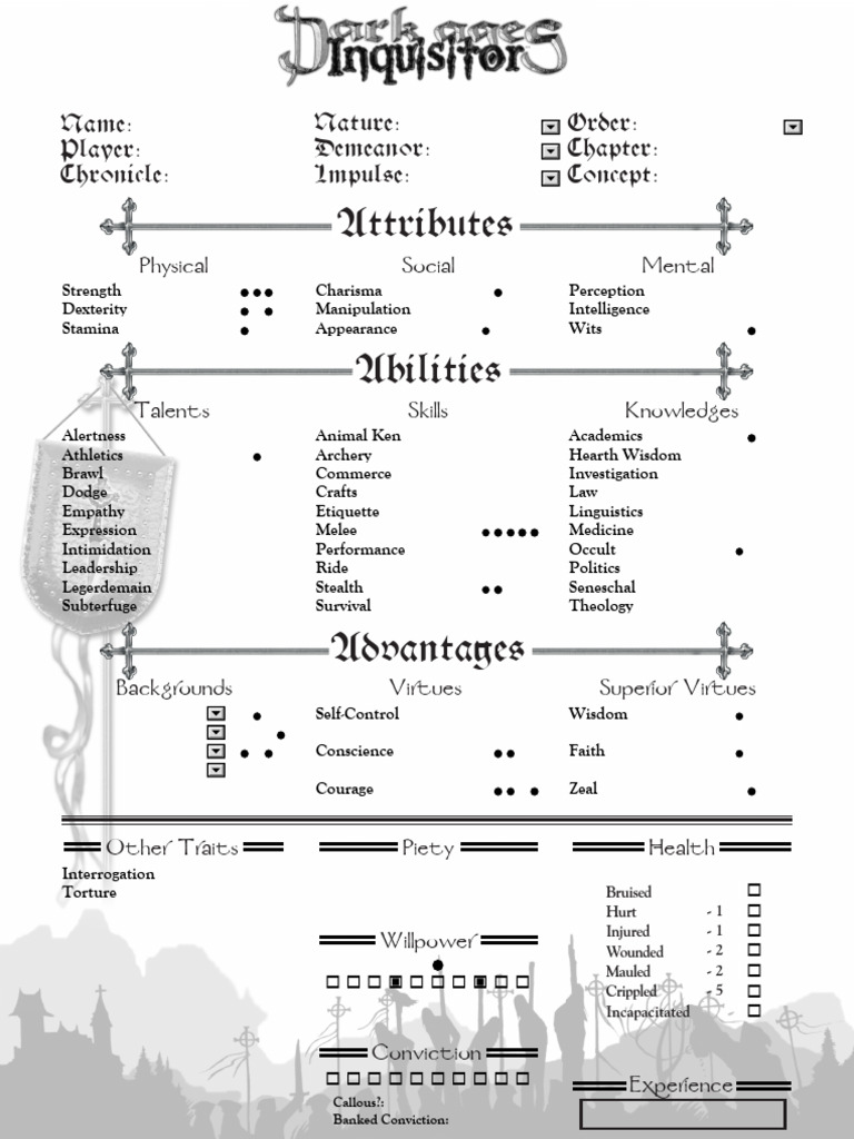 DA Inquisitor4-Page Editable | PDF