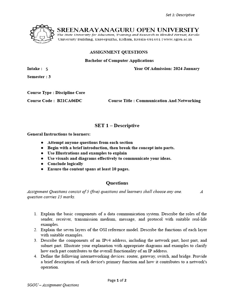 Bca Full | PDF | Computer Network | Reason