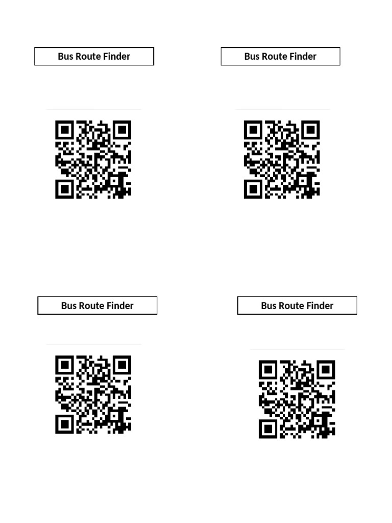 Bus Route Finder QR | PDF