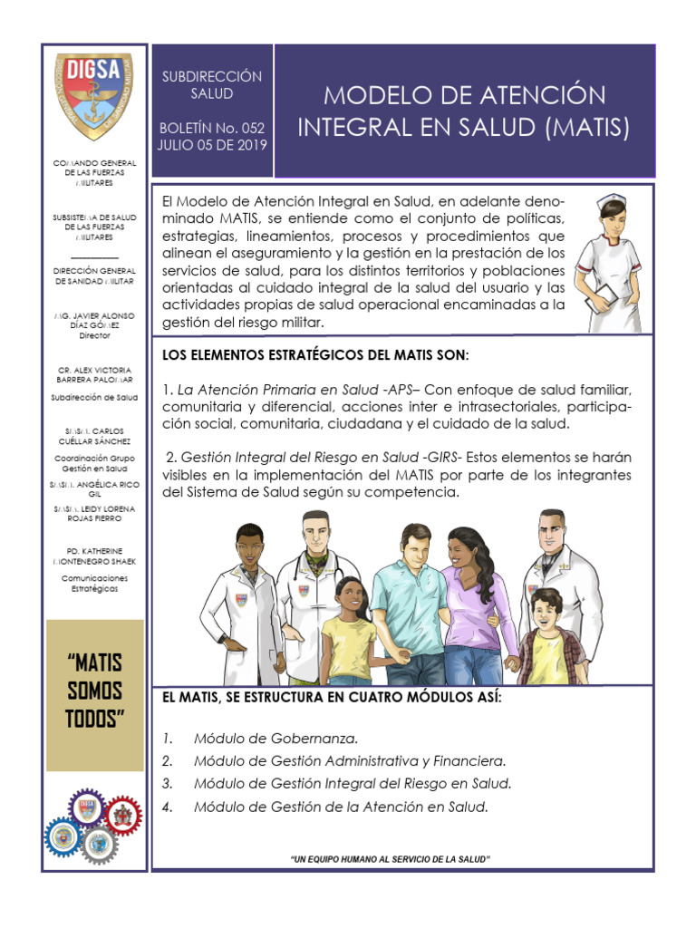 Boletin N. 052 - Modelo de Atencion en Salud - MATIS | PDF