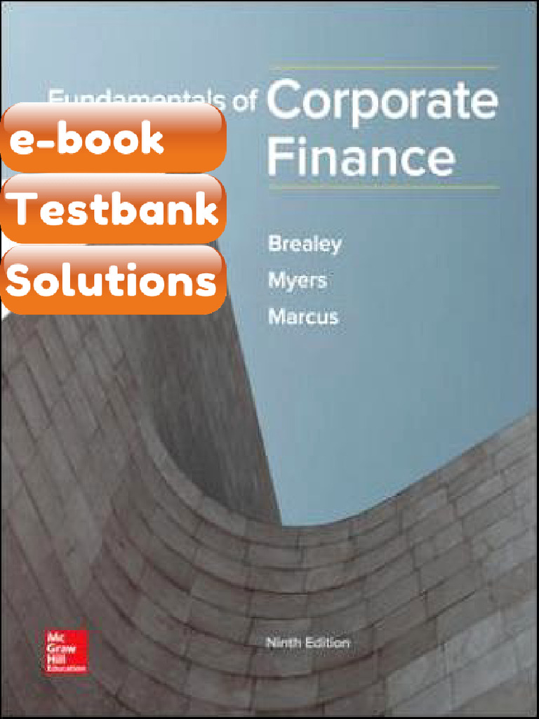 Fundamentals of Corporate Finance 9th Edition Richard Brealey Stewart ...