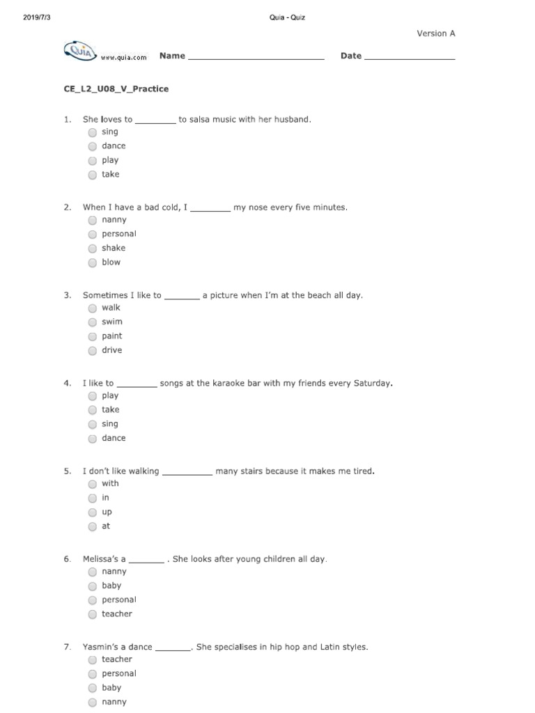 Unit 8 Vocabulary | PDF