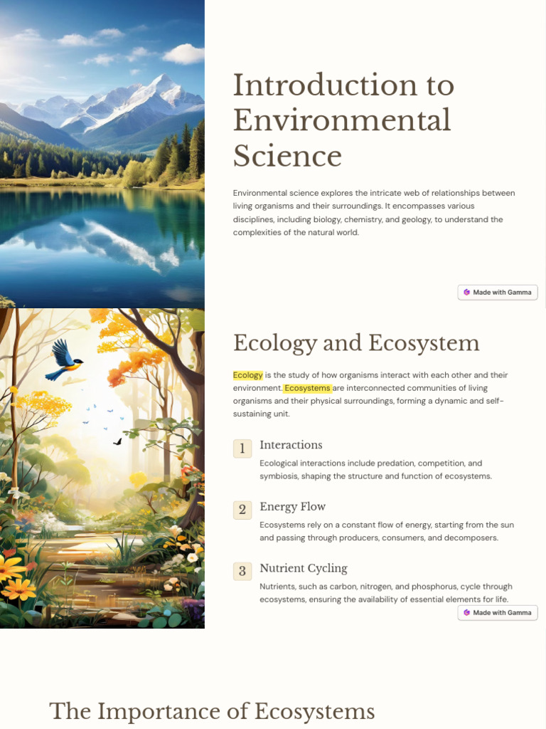 Chap 1 Introduction To Environmental Science | PDF | Ecosystem ...