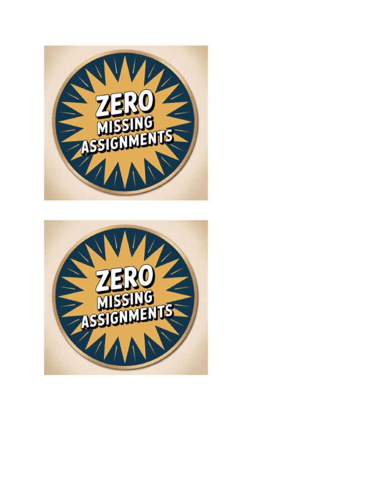 Zero Missing Assignments Page | PDF