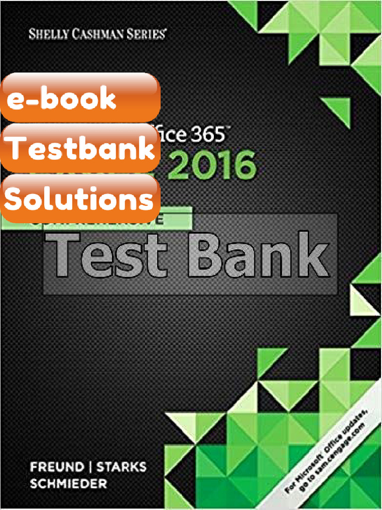 Testbank for Shelly Cashman Series Microsoft Office 365 Excel 2016 ...