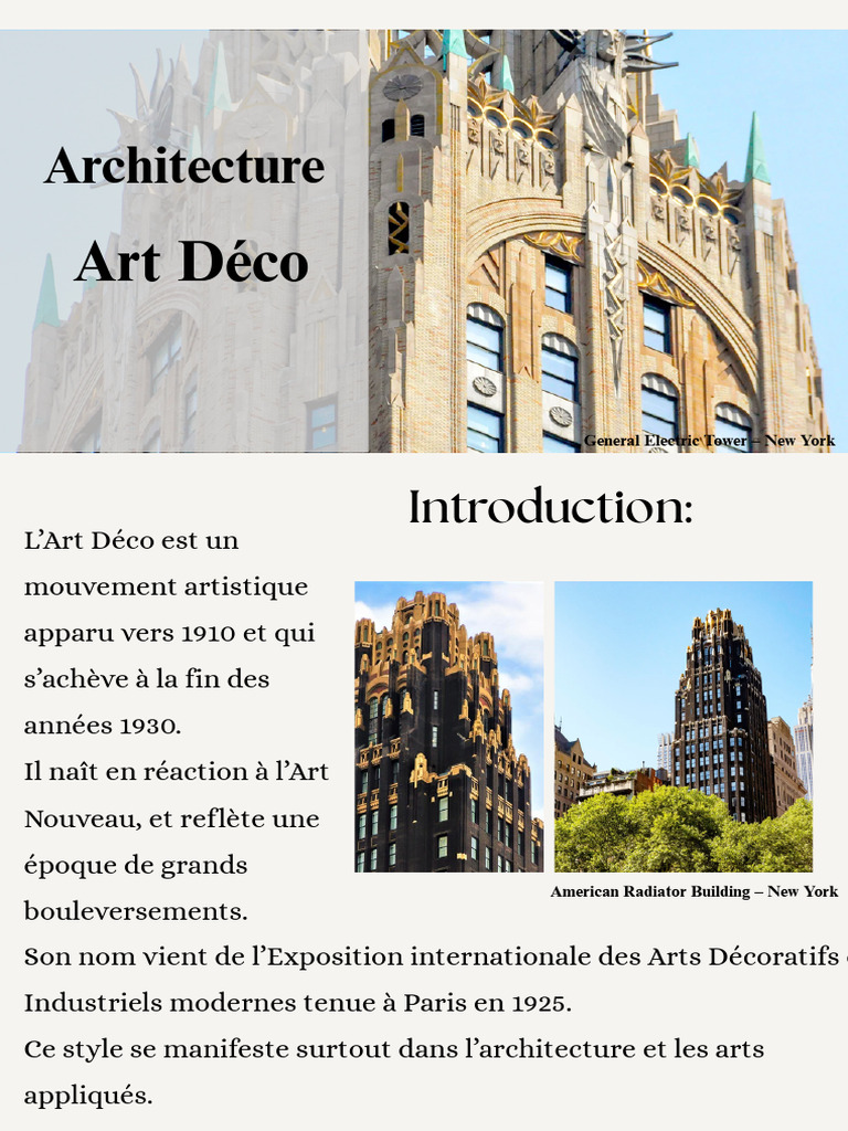 Architecture Art Déco | PDF | Art déco | Arts
