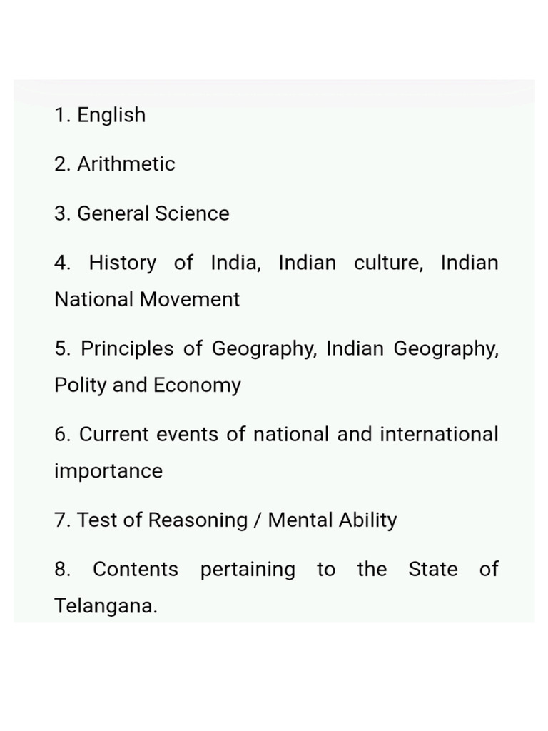 Constable Pattern and Syllabus | PDF