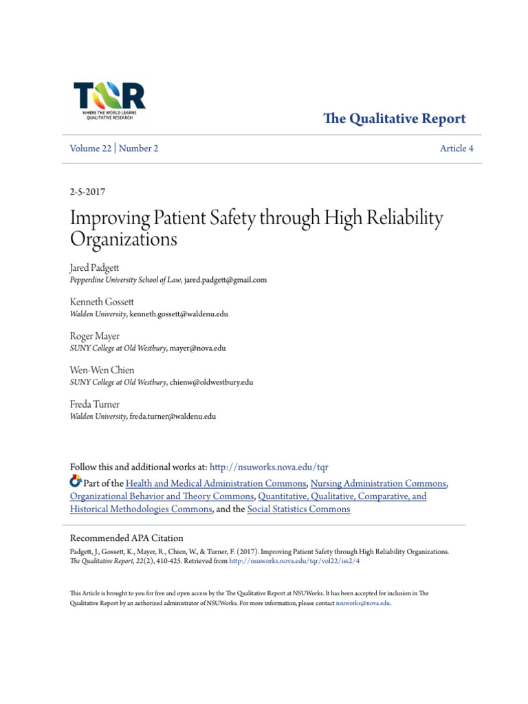 Improving Patient Safety Through High Re 250424 172428 | PDF | Patient ...