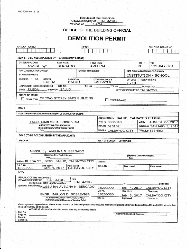 Demolition Permit | PDF