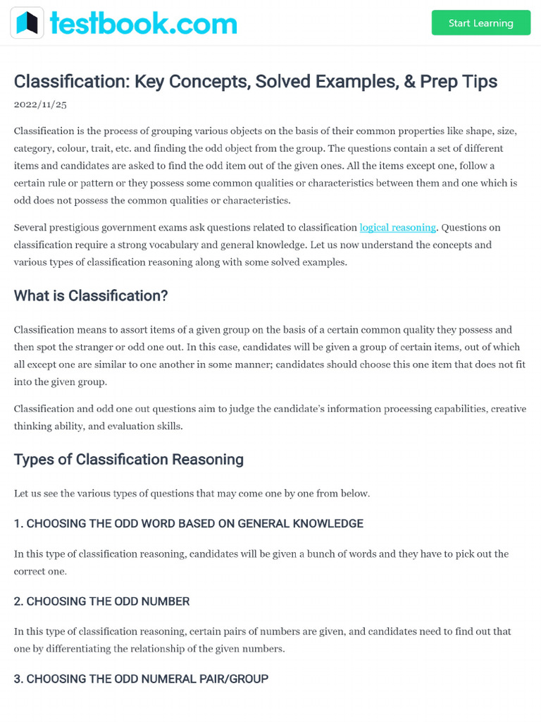 Classification Reasoning Ff98773f | PDF
