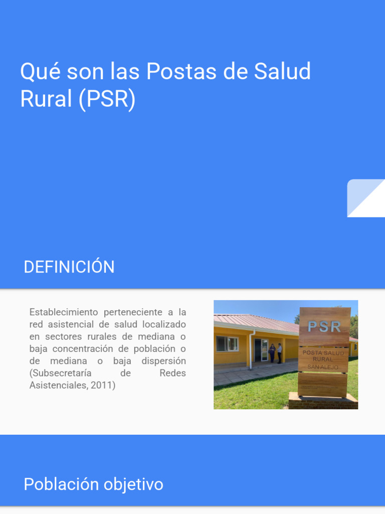 Que Son Las Postas de Salud Rural Chile | PDF | Salud mental | Cuidado ...