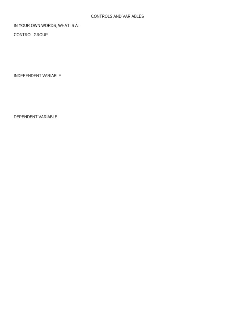 The Simpsons - Identifying The Controls and Variables | PDF ...